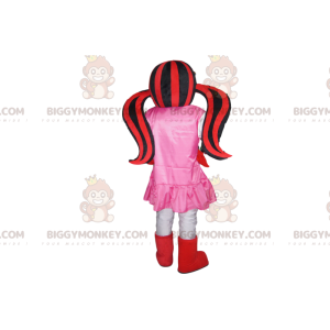 Vampire Girl BIGGYMONKEY™ Mascot Costume with Two Red and Black