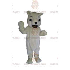 Traje de mascote de urso polar rugindo BIGGYMONKEY™. fantasia
