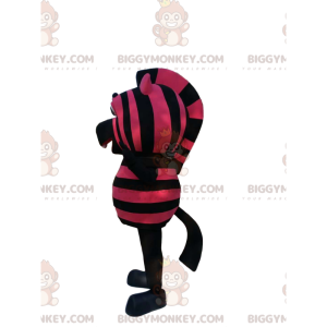 BIGGYMONKEY™ Mascottekostuum Little Black en Fuchsia Zebra.