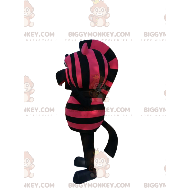BIGGYMONKEY™ lille sort og fuchsia zebra maskotkostume. Lille