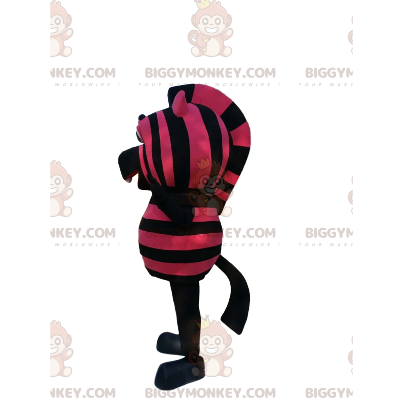 BIGGYMONKEY™ Mascottekostuum Little Black en Fuchsia Zebra.