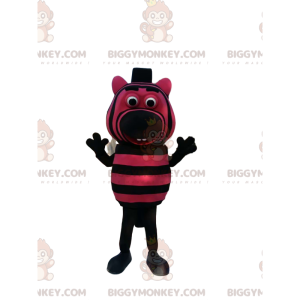 BIGGYMONKEY™ Little Black and Fuchsia Zebra Mascot Costume.