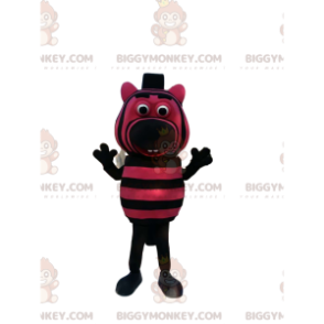 Μικρή μαύρη και φούξια στολή μασκότ BIGGYMONKEY™ ζέβρας - Ζώα της ζούγκλας - BIGGYMONKEY_013713 - BiggyMonkey.com
