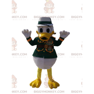 Costume de mascotte BIGGYMONKEY™ de Donald avec une veste verte