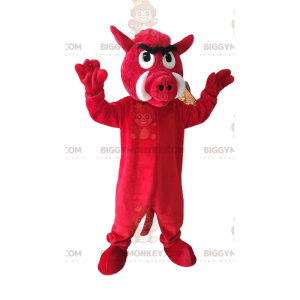 Επιθετική στολή μασκότ BIGGYMONKEY™ Κόκκινος Αγριόχοιρος. στολή αγριόχοιρου