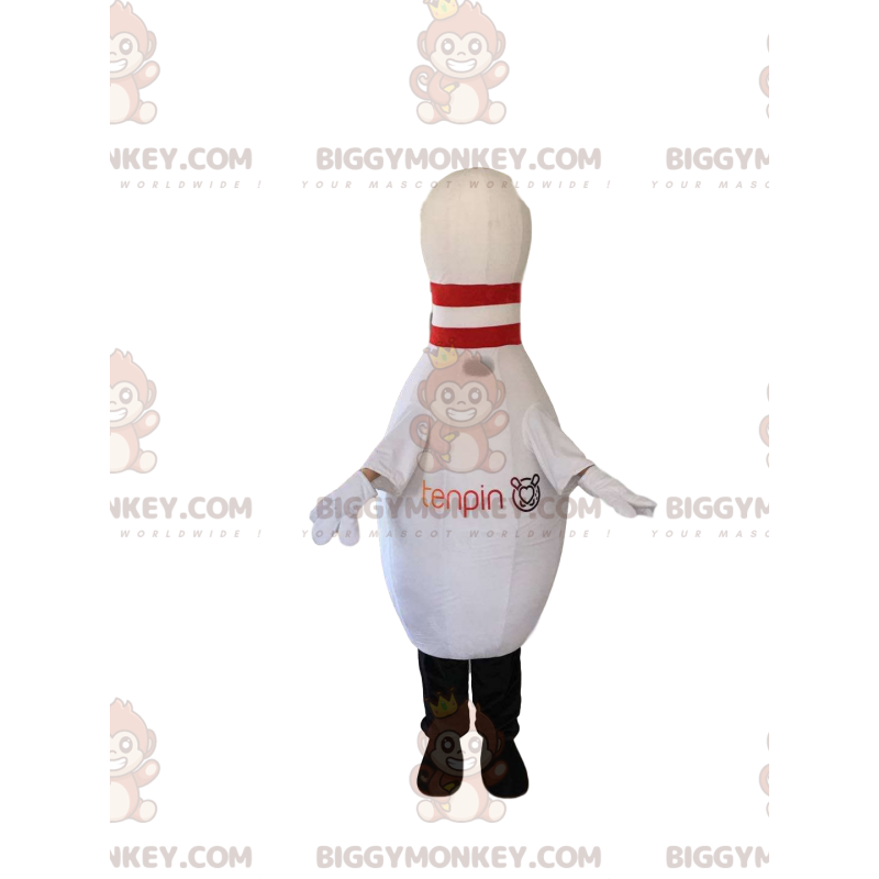 White Skittle BIGGYMONKEY™ Mascot Costume. White bowling White Skittle BIGGYMONKEY™ Mascot Costume. White bowling