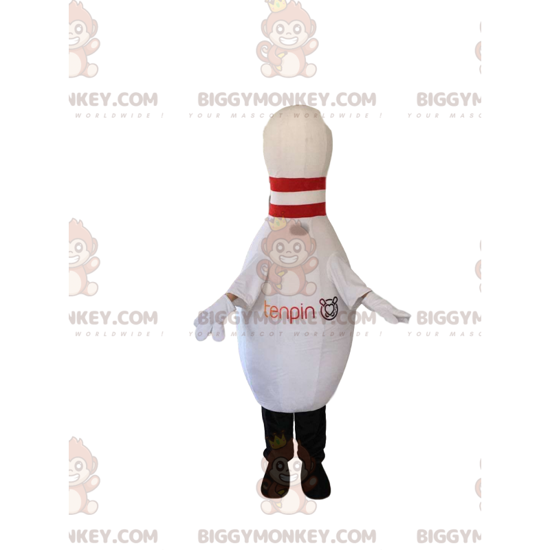 White Skittle BIGGYMONKEY™ Mascot Costume. White bowling