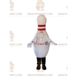 Vit Skittle BIGGYMONKEY™ maskotdräkt. Vit bowlingdräkt -