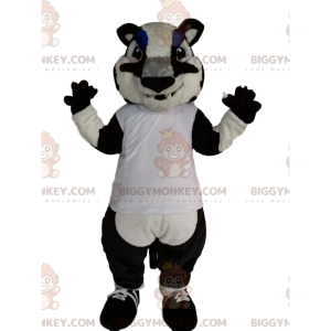 Schwarz-Weiß-Tiger BIGGYMONKEY™ Maskottchen-Kostüm -