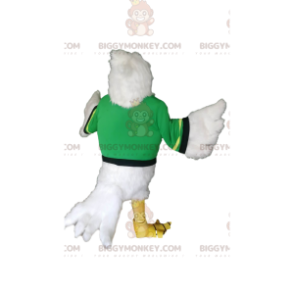 Golden Eagle BIGGYMONKEY™ maskottiasu neonvihreällä jerseyllä -