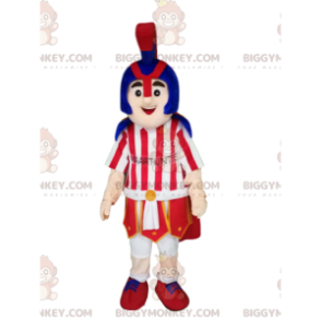 Kostým s usměvavým římským válečníkem a maskotem BIGGYMONKEY™ s