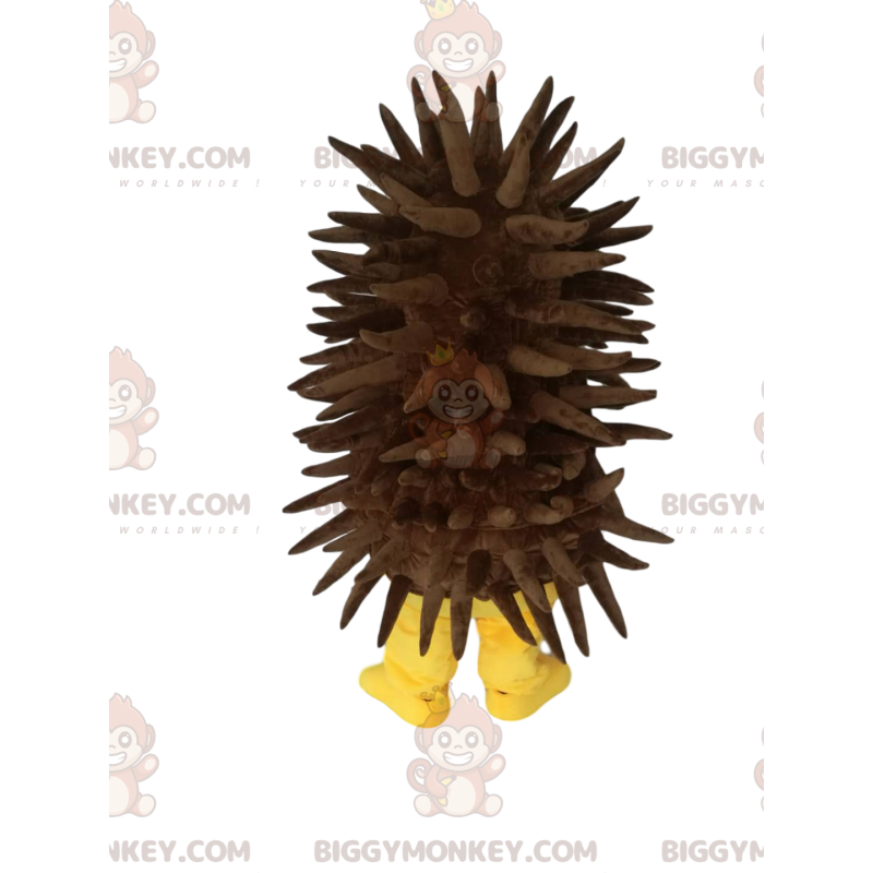BIGGYMONKEY™ Mascottekostuum Te schattige gele egel met bruine