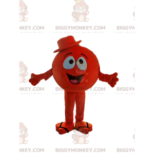BIGGYMONKEY™ Κοστούμι μασκότ με στρογγυλό κόκκινο άντρα με