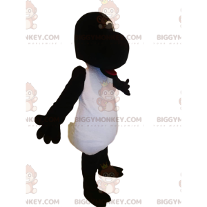 Lustiges schwarz-weißes Schaf BIGGYMONKEY™ Maskottchen-Kostüm -