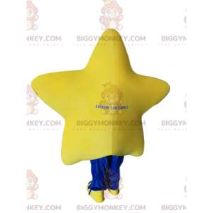 Sehr lächelnder gelber Stern BIGGYMONKEY™ Maskottchen-Kostüm -