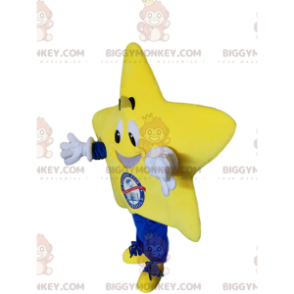 Very Smiling Yellow Star BIGGYMONKEY™ Mascot Costume -