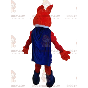 BIGGYMONKEY™ Red and Blue Wolf Superhero Mascot Costume –