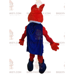 Kostium maskotka czerwono-niebieskiego superbohatera