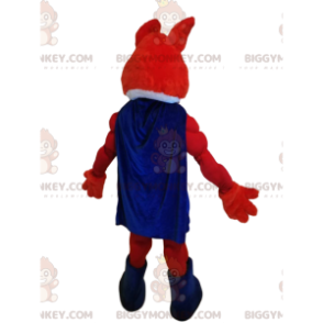 BIGGYMONKEY™ Red and Blue Wolf Superhero Mascot Costume -