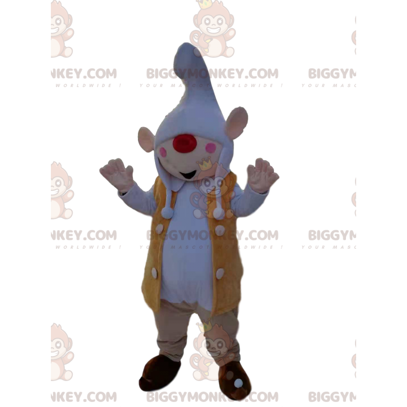Lille Leprechaun BIGGYMONKEY™ maskotkostume med hat og rød næse Lille Leprechaun BIGGYMONKEY™ maskotkostume med hat og rød næse