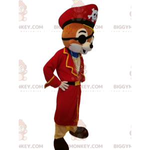 Egern BIGGYMONKEY™ maskotkostume med piratdragt -
