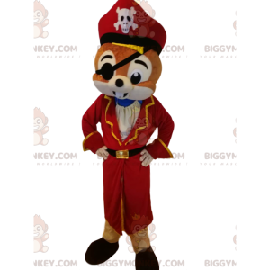 Egern BIGGYMONKEY™ maskotkostume med piratdragt -