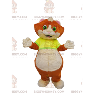 Στολή μασκότ BIGGYMONKEY™ Little Ginger and White Cat with