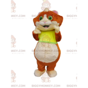 Στολή μασκότ BIGGYMONKEY™ Little Ginger and White Cat with