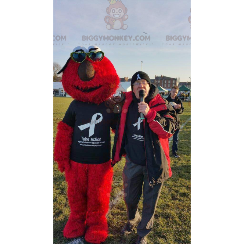 Costume de mascotte BIGGYMONKEY™ d'Elmo de marionnette de Costume de mascotte BIGGYMONKEY™ d'Elmo de marionnette de