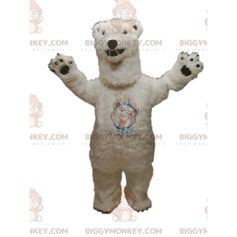 Kostium maskotki dzikiego niedźwiedzia polarnego BIGGYMONKEY™. Kostium maskotki dzikiego niedźwiedzia polarnego BIGGYMONKEY™.