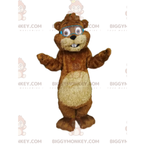Lovable Beaver BIGGYMONKEY™ mascottekostuum met bril - Bosdieren - BIGGYMONKEY_013762 - BiggyMonkey.com