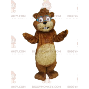 Lovable Beaver BIGGYMONKEY™ mascottekostuum met bril - Bosdieren - BIGGYMONKEY_013762 - BiggyMonkey.com