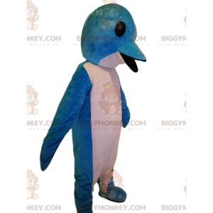 Super Funny White and Blue Dolphin BIGGYMONKEY™ Mascot Costume