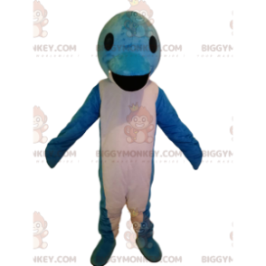 Super Funny White and Blue Dolphin BIGGYMONKEY™ Mascot Costume