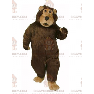 Costume de mascotte BIGGYMONKEY™ d'ours marron et beige tout