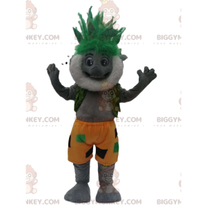 BIGGYMONKEY™ Bärtiges graues Koalabären-Maskottchen-Kostüm mit