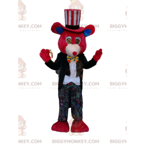 Traje de mascote do Urso Vermelho BIGGYMONKEY™ com roupa de