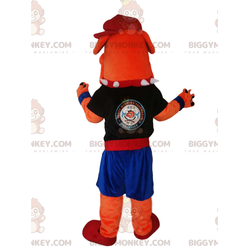 BIGGYMONKEY™ Costume da mascotte arancione cane palla in BIGGYMONKEY™ Costume da mascotte arancione cane palla in