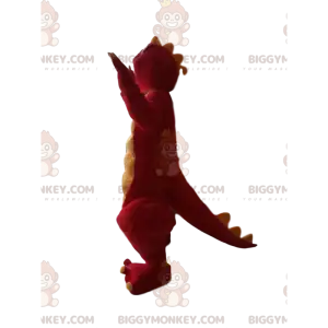 Red and Yellow Funny Dinosaur BIGGYMONKEY™ Mascot Costume –