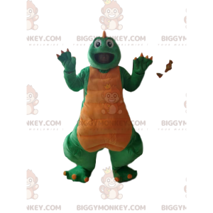 Green and Yellow Dinosaur BIGGYMONKEY™ Mascot Costume –