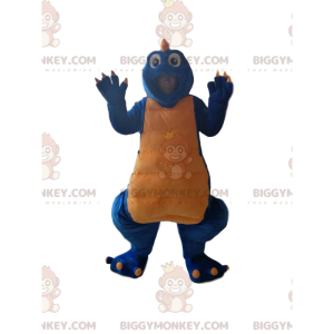 Kostium maskotka niebiesko-żółty dinozaur BIGGYMONKEY™ -