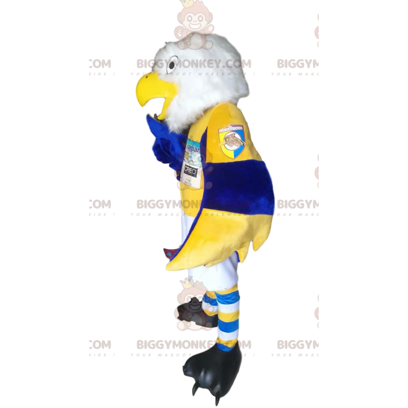 Costume da mascotte BIGGYMONKEY™ White Golden Eagle in Costume da mascotte BIGGYMONKEY™ White Golden Eagle in