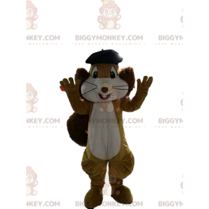 BIGGYMONKEY™ Maskottchen-Kostüm Braunes und weißes Eichhörnchen