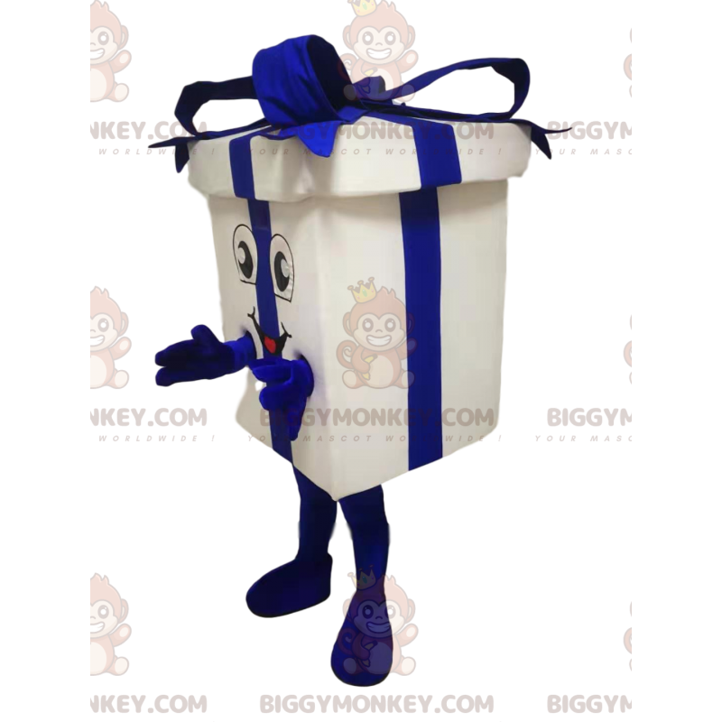 White and Blue Gift Pack BIGGYMONKEY™ Mascot Costume -