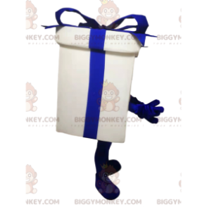 Weißes und blaues Geschenkpaket BIGGYMONKEY™ Maskottchenkostüm - Nicht klassifizierte Maskottchen - BiggyMonkey.com