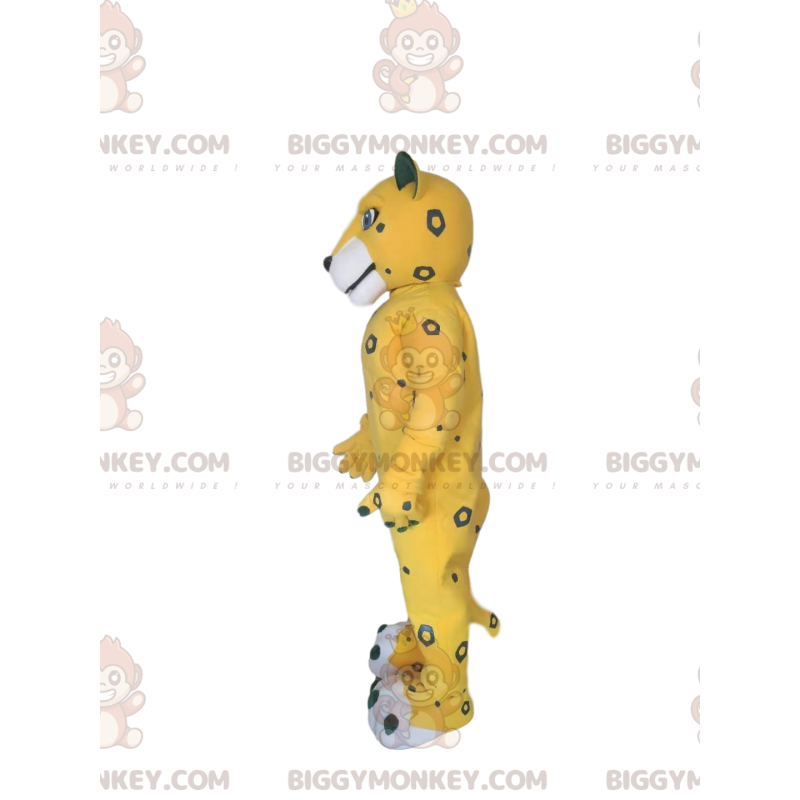 BIGGYMONKEY™ Costume da mascotte Leopardo giallo con macchie BIGGYMONKEY™ Costume da mascotte Leopardo giallo con macchie
