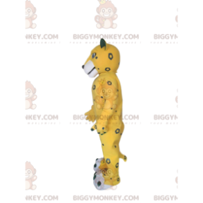 BIGGYMONKEY™ maskotkostyme Gul leopard med grå flekker - Tiger maskoter - BIGGYMONKEY_013800 - BiggyMonkey.com