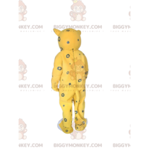 BIGGYMONKEY™ Maskotdräkt Gul leopard med grå fläckar -