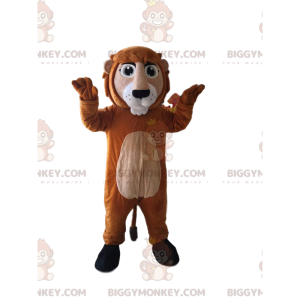 Brown and Tan Lion BIGGYMONKEY™ Mascot Costume. lion costume -