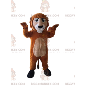 Kostým maskota hnědého a hnědého lva BIGGYMONKEY™. kostým lva –
